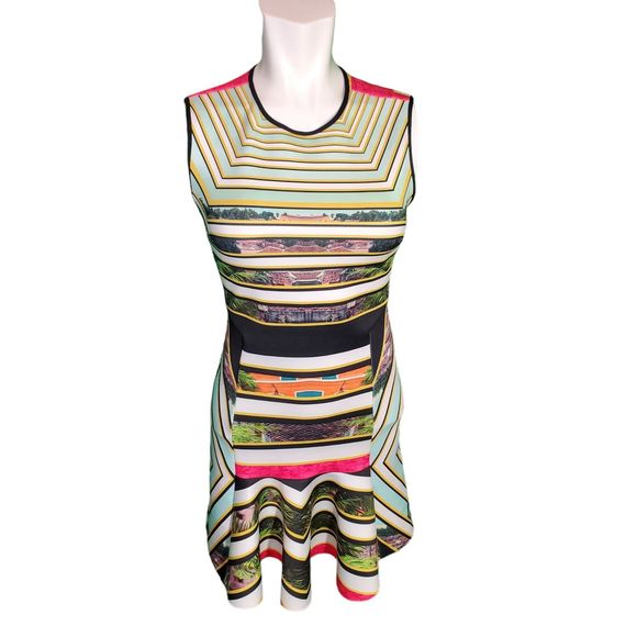 Clover Canyon Cuban Step Flounce Graphic Fit and Flare Mini Dress Sz S - Picture 3 of 8